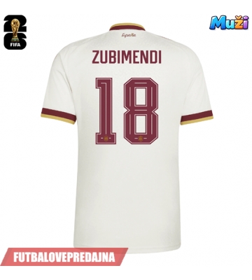 Lacne Muži Futbalové dres Španielsko Martin Zubimendi #18 MS 2026 Krátky Rukáv - Preč